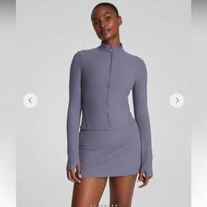 NWT Spanx On Form Full Zip Jacket in orchid